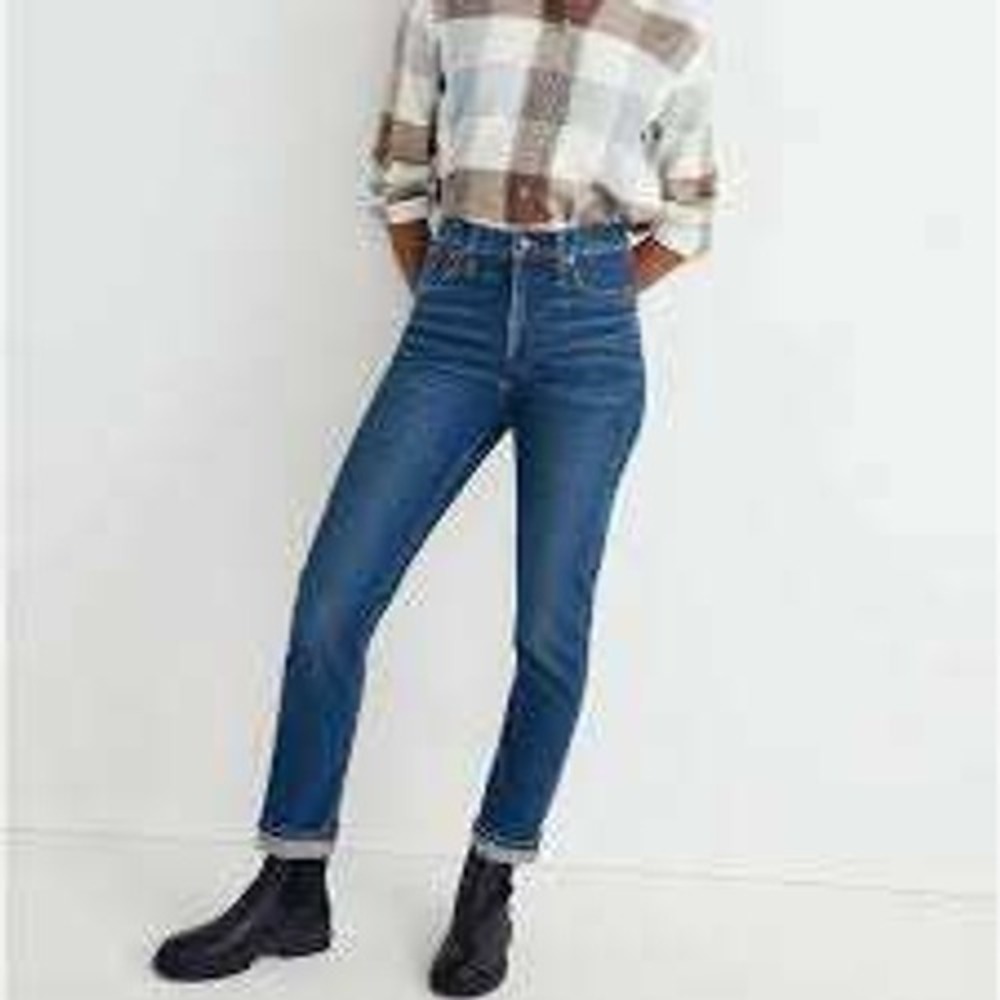 Madewell Highrise Slim Boyjean Medium Wash Great Stretch Size 33